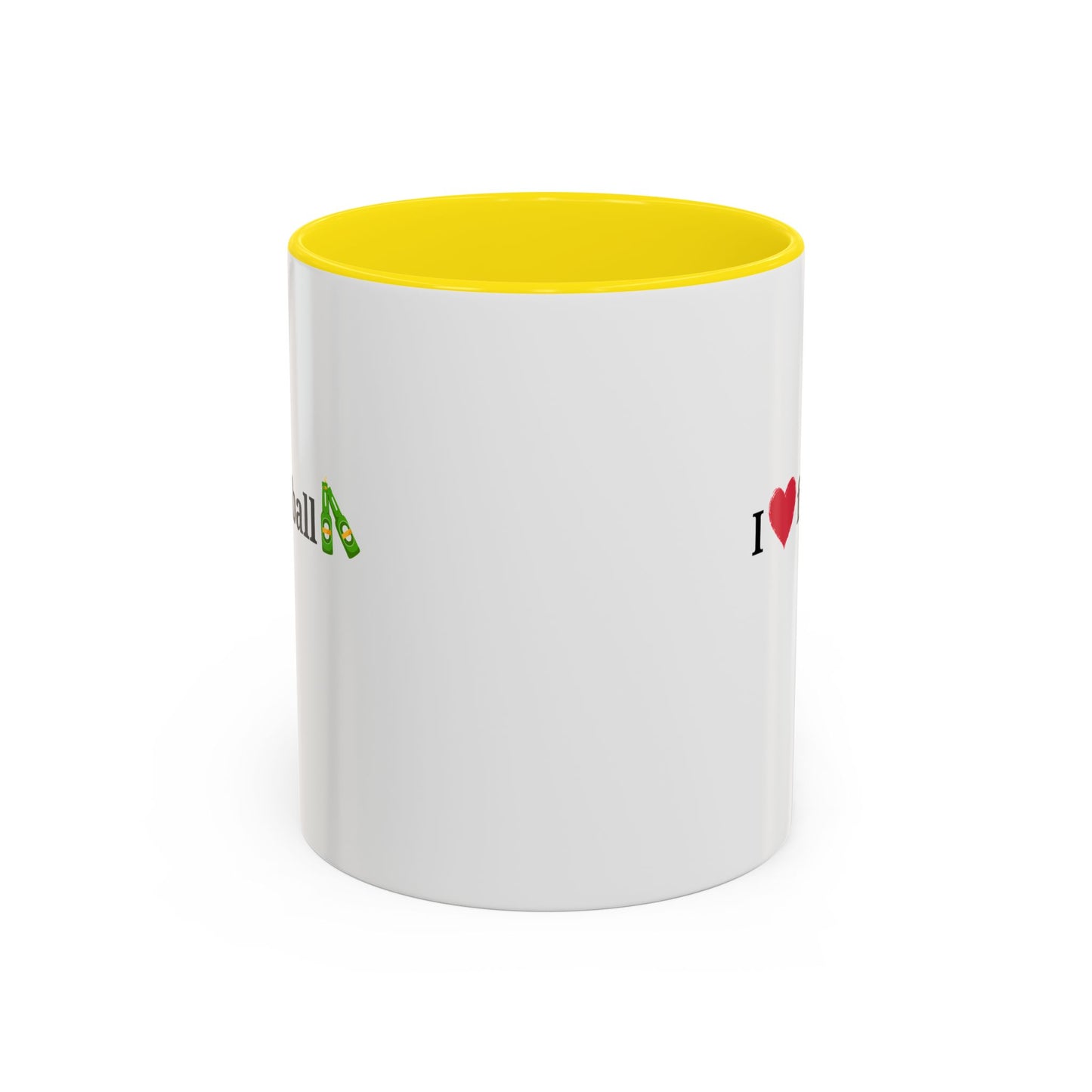 I Love Football Accent Coffee Mug, Perfect Gift for Sports Lovers, Football Enthusiasts, Unique Mug for Game Days, Home or Office Decor - TRV