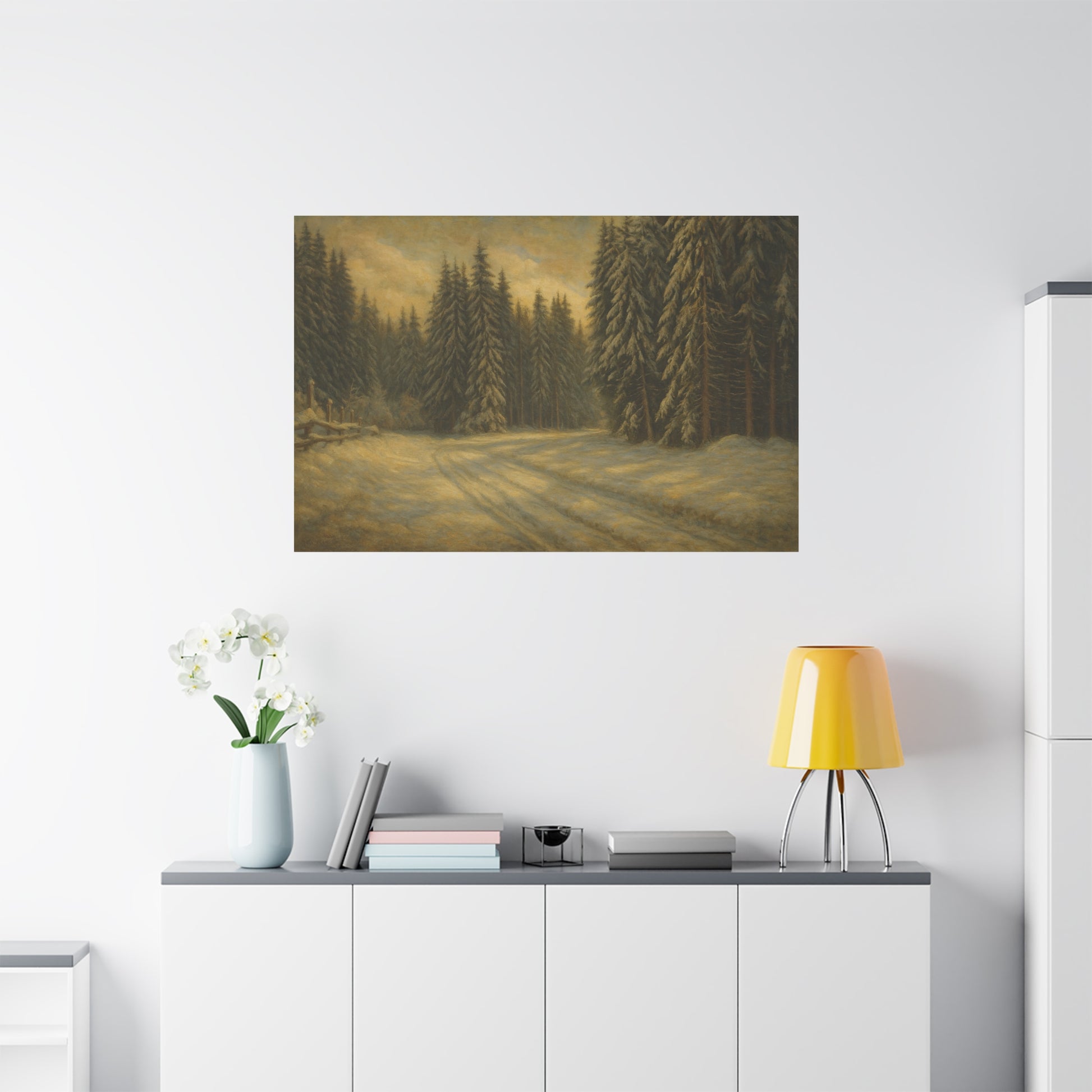 Scenic Forest Canvas Art, Nature Decor for Home, Cozy Wall Art, Perfect Gift for Nature Lovers, Rustic Cabin Decor, Winter Landscape Print - TRV