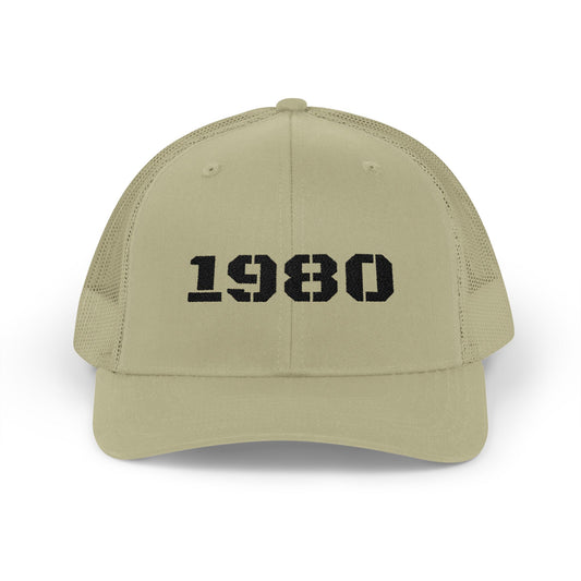 Vintage 1980 Snapback Trucker Cap | Retro Hat, Gift for 80s Kids, Fashionable Baseball Cap, Unisex Headwear, Summer Accessory - product image