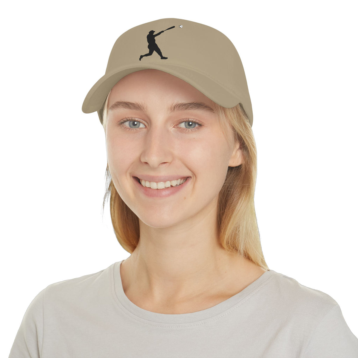 Silhouette Batter baseball cap by Printify featuring a classic hat design with a bold batter graphic on the front.