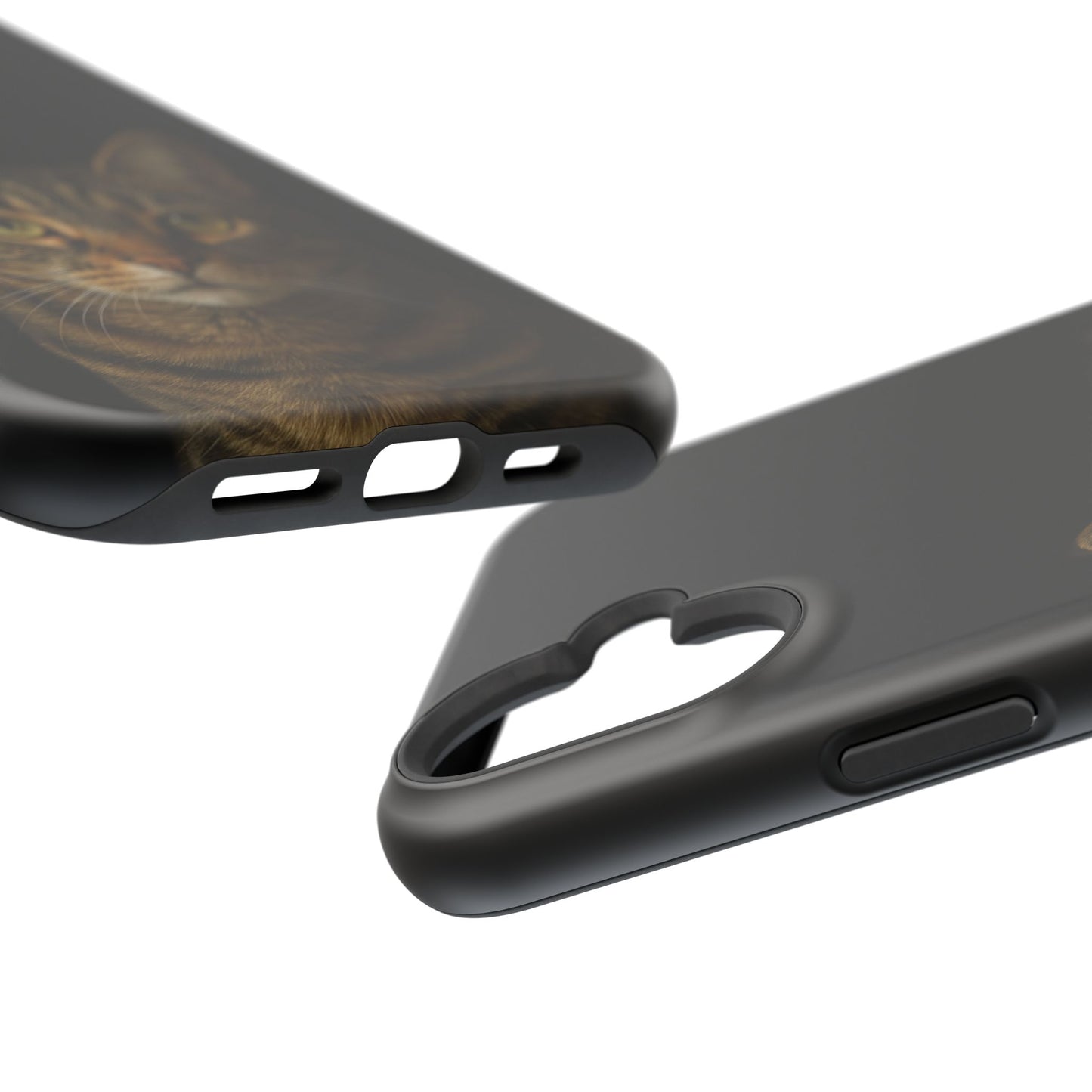 Magnetic Impact-Resistant Phone Case — Realistic Tabby Cat Portrait