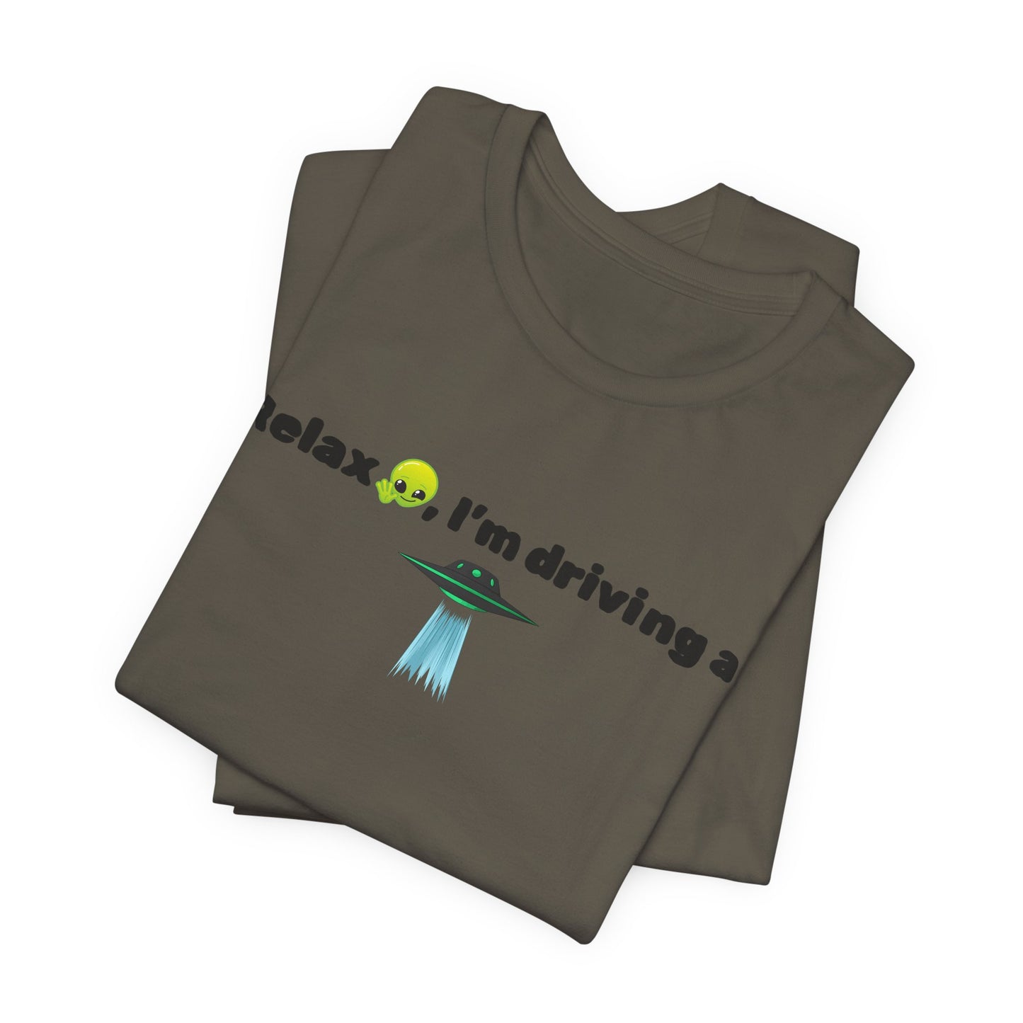Alien Driving Unisex Tee - Fun Casual Shirt, Gifts for UFO Lovers, Quirky Humor T-Shirt, Perfect for Road Trips, Unique Birthday Present