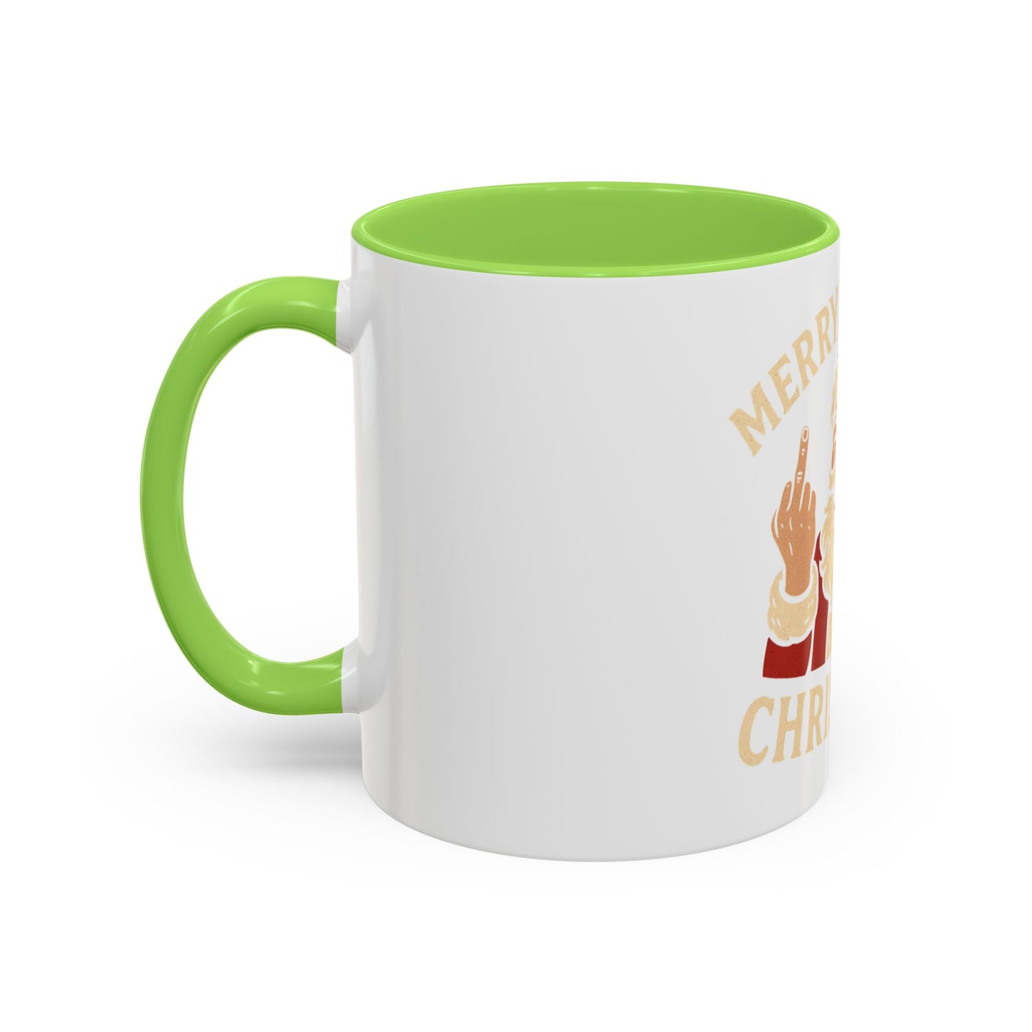 Merry Fucking Christmas Mug — Funny Santa Middle Finger Coffee Cup (11oz & 15oz)