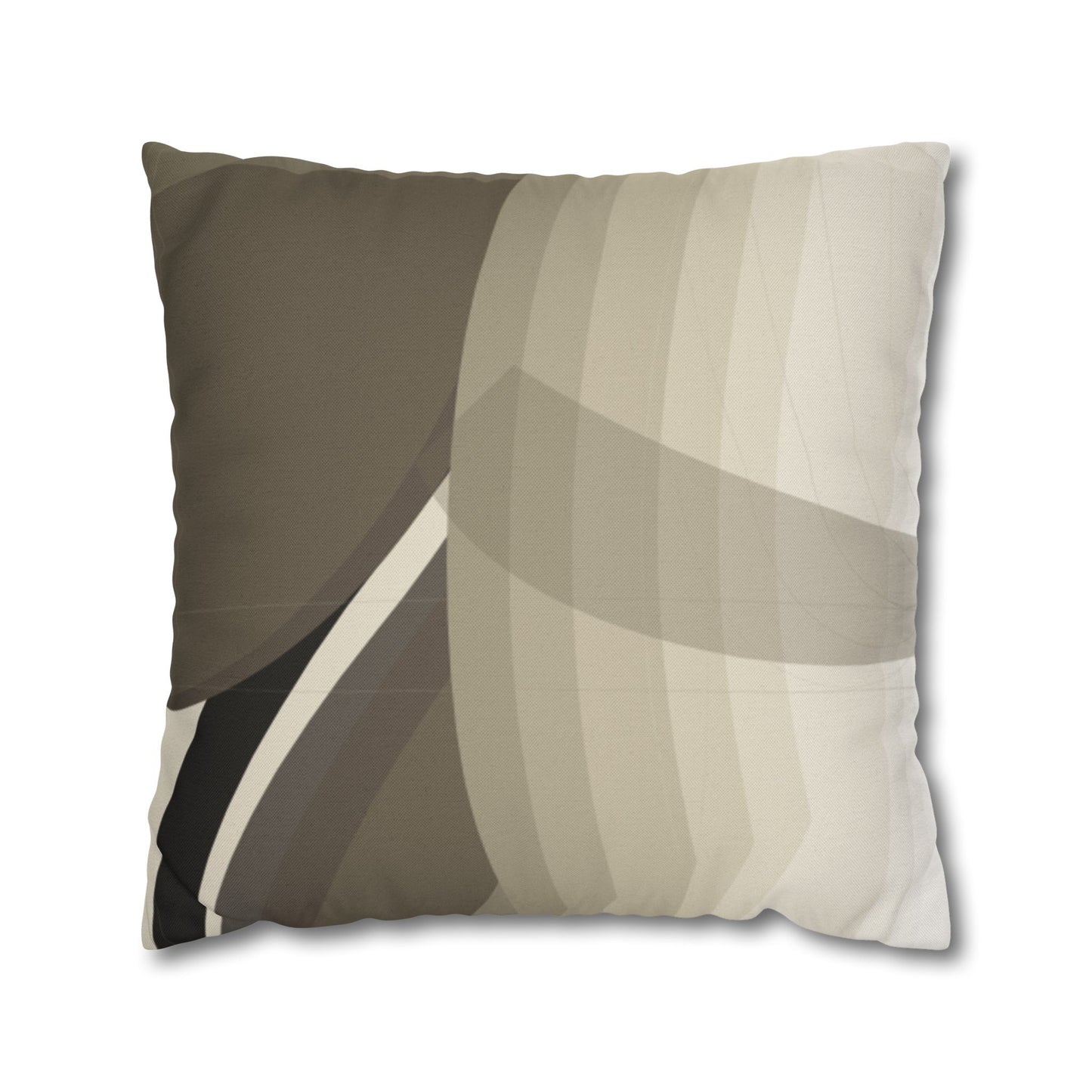 Abstract Neutral Leaf Artwork Pillowcase | Square Pillowcase