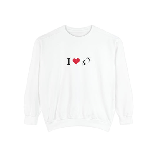 Unisex Sweatshirt, I love Football, Cozy, Perfect for Everyday Wear, Gift Idea for Friends, Couples, and Special Occasions - TRV