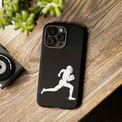 Football Player Phone Case, Tough Cases, Sports Phone Cover, Gift for Athletes, iPhone & Samsung Accessories, Running Player Design - TRV