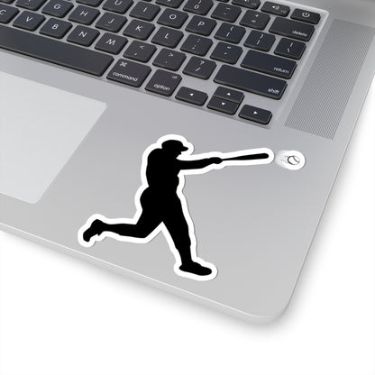 Baseball Player Kiss-Cut Stickers | Sports Decor, Laptop Stickers, Gift for Baseball Fans, Sports Enthusiast Accessories - TRV