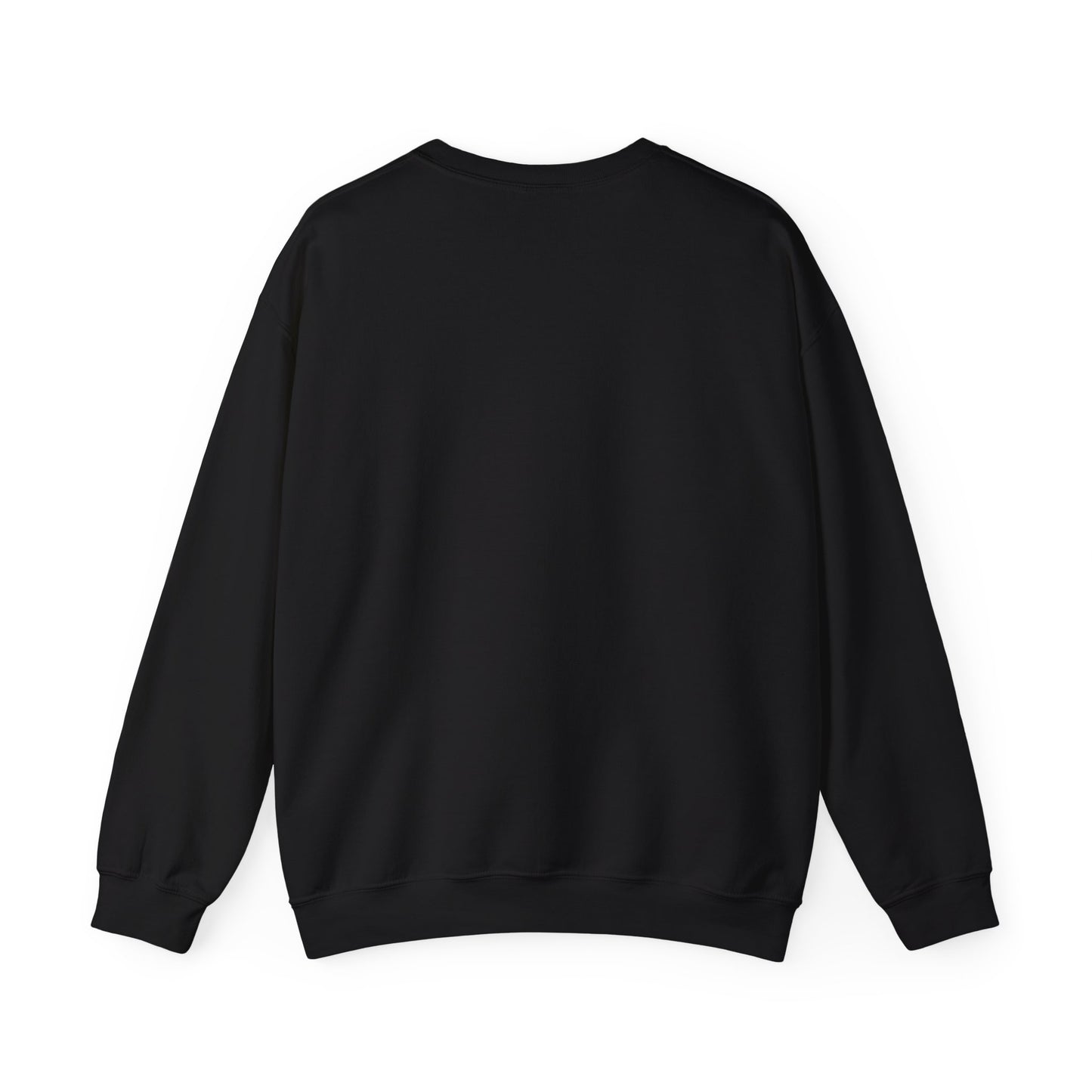 Vampire portrait print crewneck sweatshirt by Printify featuring a detailed vampire face design on a cozy black sweatshirt.