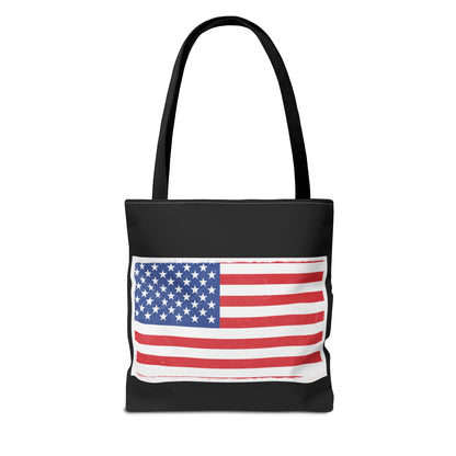 Patriotic Tote Bag, American Flag Carryall, Beach Bag, Reusable Shopping Tote, Independence Day Gift - TRV