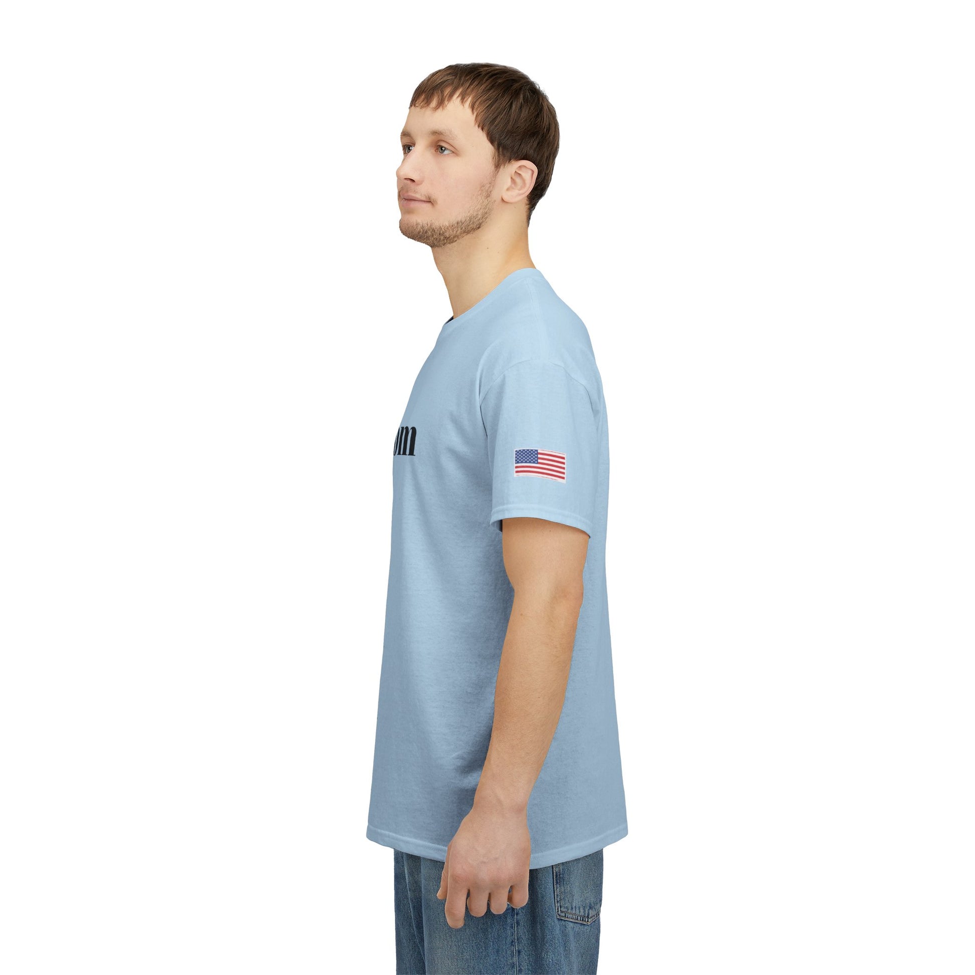 Freedom script tee | T-Shirt, American flag sleeve - TRV