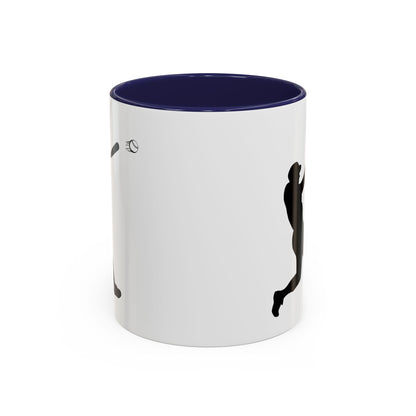 Baseball Player Accent Coffee Mug, Sports Gift, Baseball Lover Mug, Unique Coffee Cup, Personalized Sports Mug - TRV
