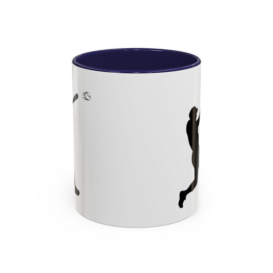 Baseball Player Accent Coffee Mug, Sports Gift, Baseball Lover Mug, Unique Coffee Cup, Personalized Sports Mug - TRV
