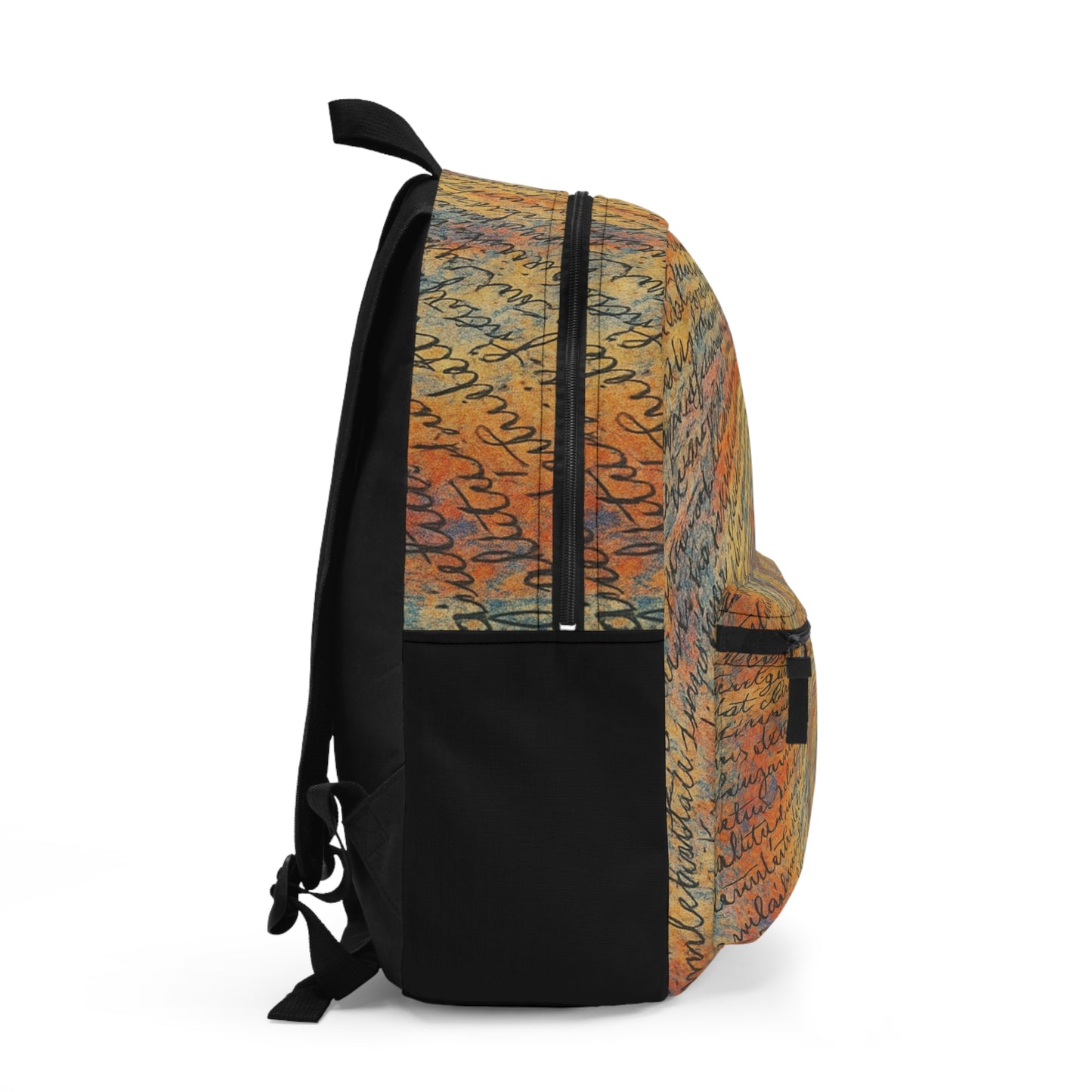 Colorful bohemian swirl backpack by Printify featuring vibrant patterns, ideal for school or casual use.