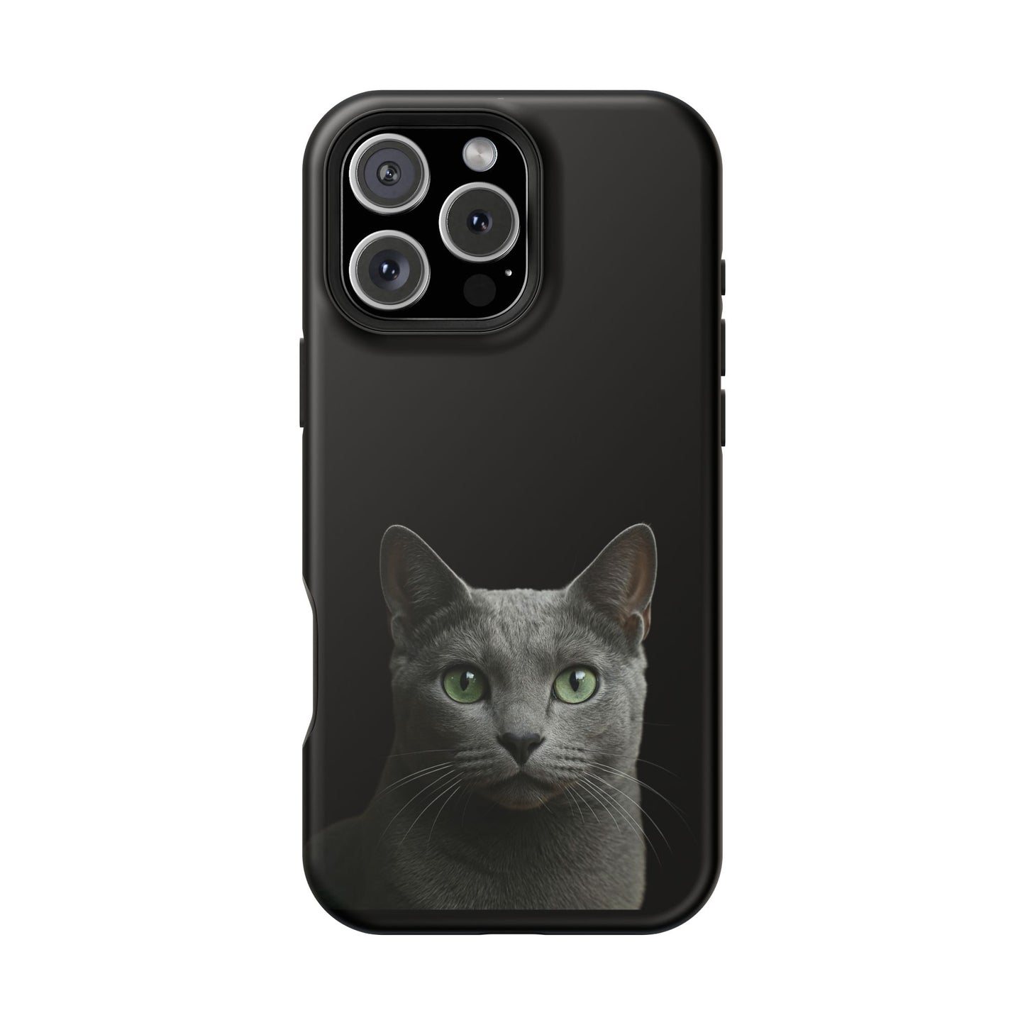 Russian Blue Cat Phone Case — Magnetic Impact-Resistant iPhone Cover
