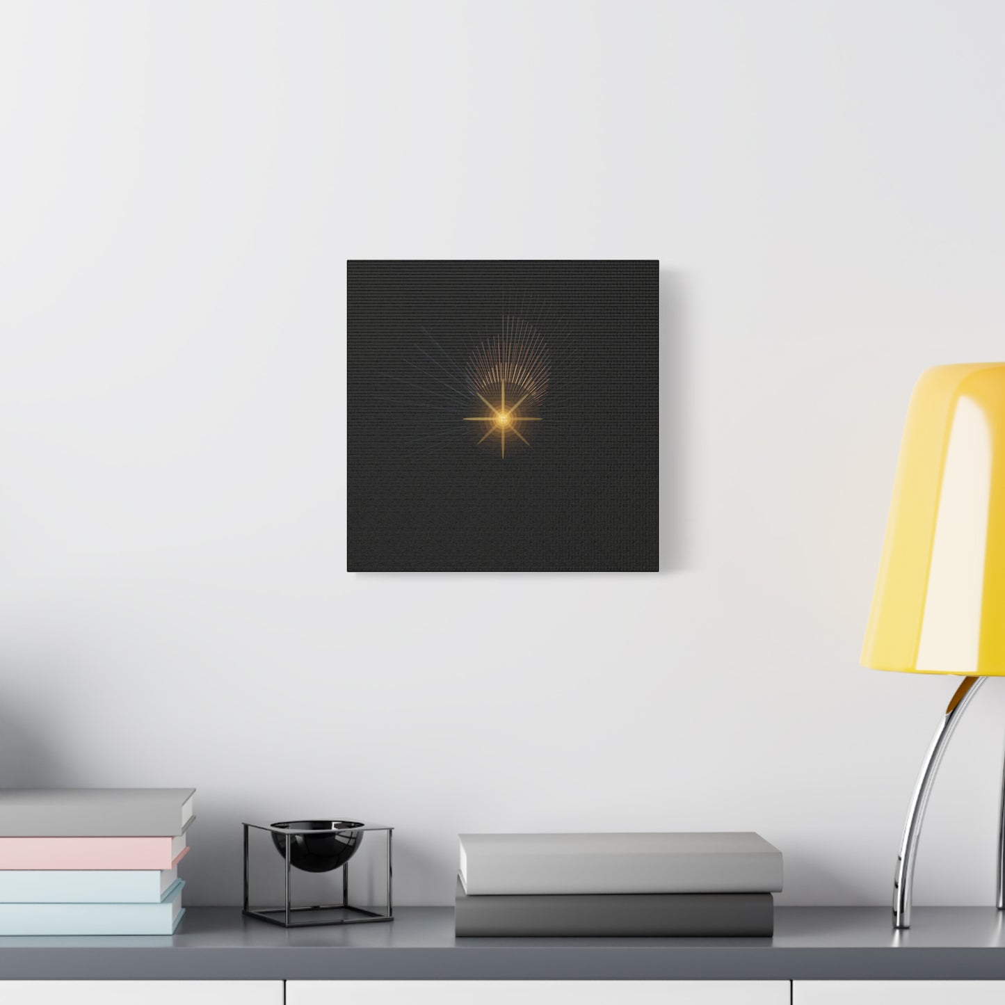 Abstract Golden Starburst Canvas