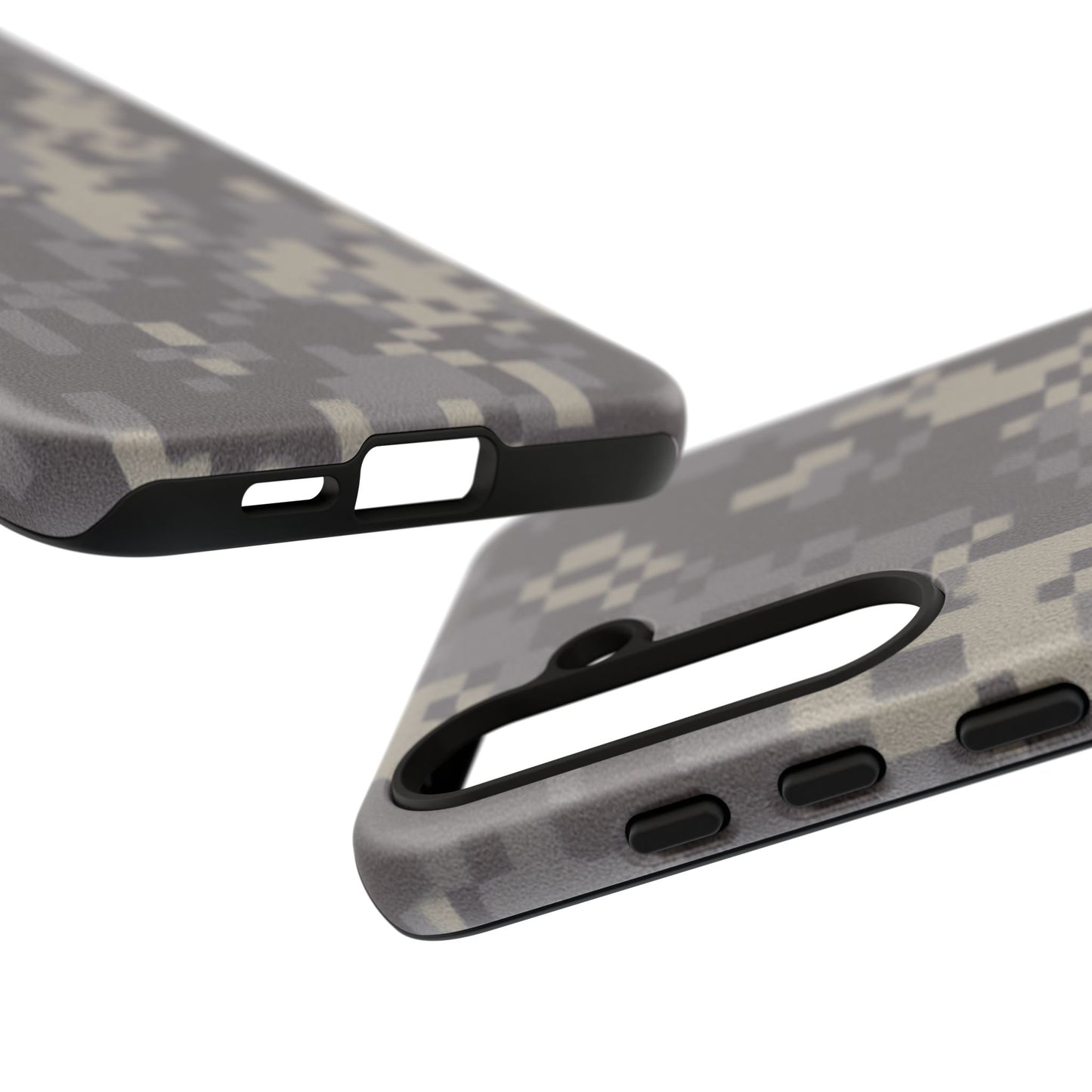 Camouflage tough phone case by Printify featuring rugged digital camo design for durable device protection.