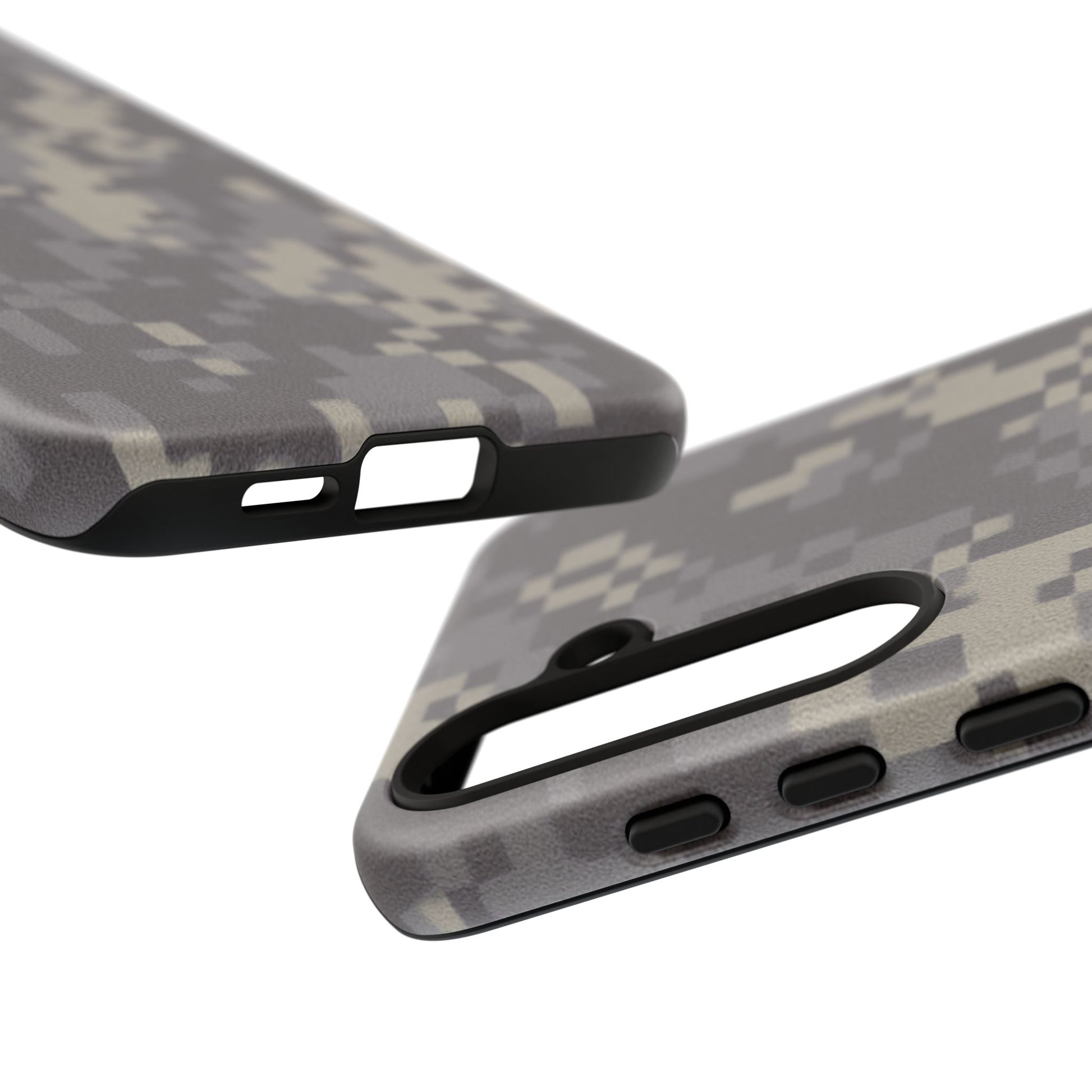 Camouflage tough phone case by Printify featuring rugged digital camo design for durable device protection.