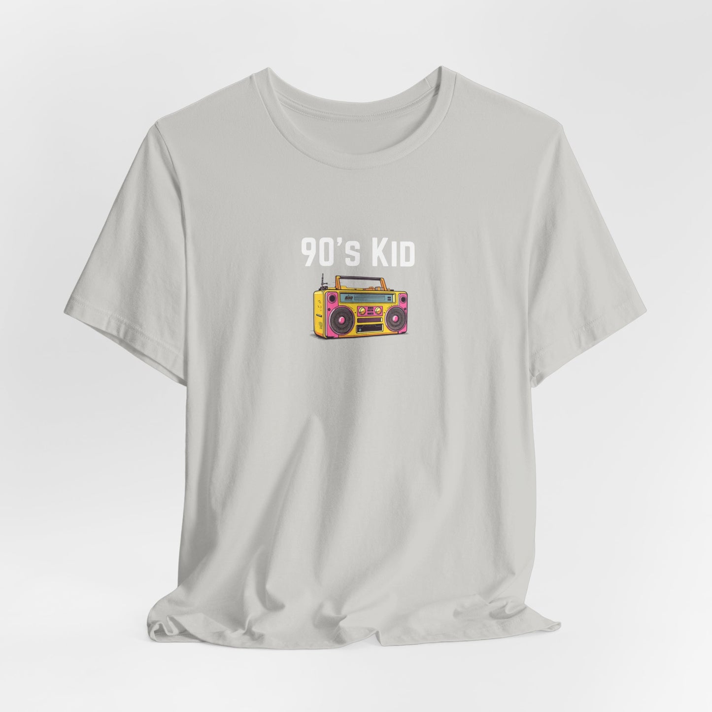 Retro Boombox Tee — 90s Kid Graphic T-Shirt