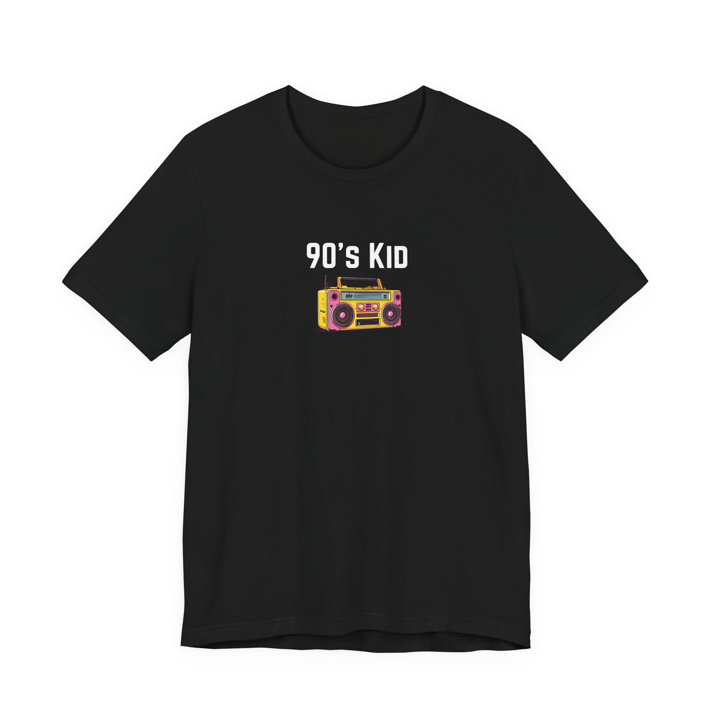 Retro Boombox Tee — 90s Kid Graphic T-Shirt