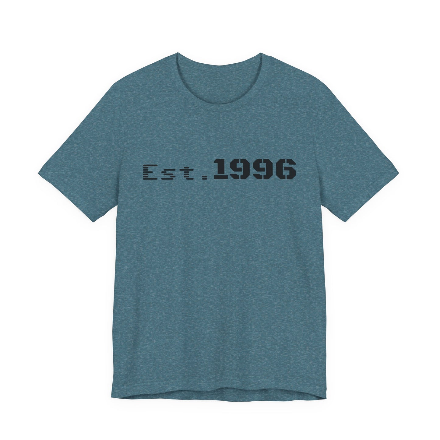 Vintage Est. 1996 T-shirt from Printify featuring a classic design, perfect as a birth year birthday gift.