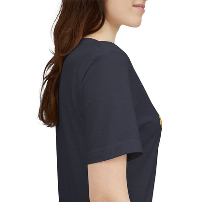Unisex graphic T-shirt featuring a humorous 69 and French fries design, casual style by Printify.