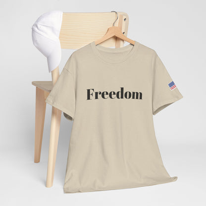 Freedom script tee | T-Shirt, American flag sleeve - TRV