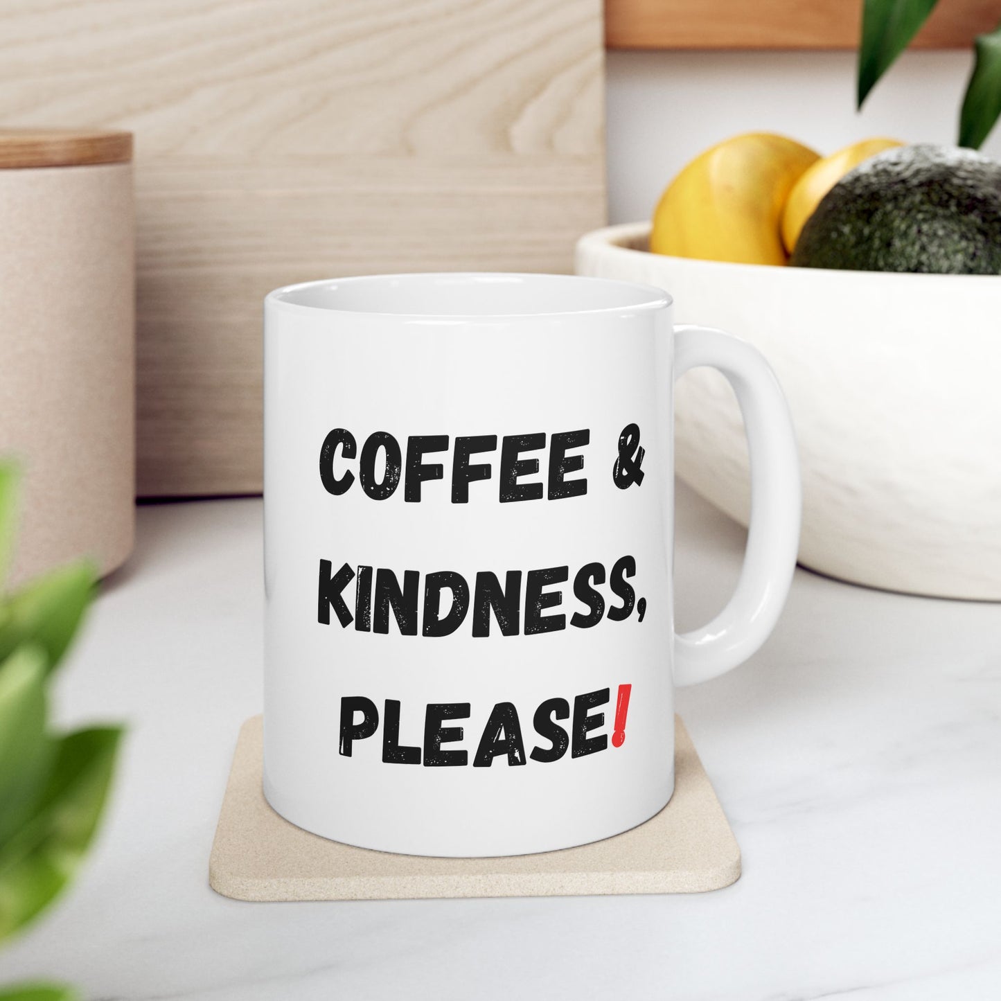 Inspirational Coffee Mug - 'Coffee & Kindness, Please!' - Perfect Gift for Friends & Family - TRV