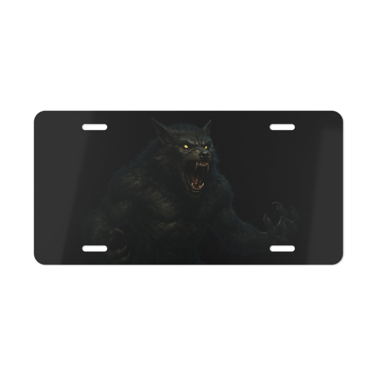 Werewolf Vanity Plate, Custom Car Accessories, Unique Wall Decor, Horror Enthusiast Gift, Personalized License Plate