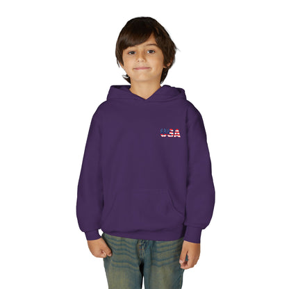 USA Flag Youth Hoodie, Youth Sweatshirt, Cool Hoodie for Kids, American Pride Apparel, Comfortable Boys and Girls Sweatshirt