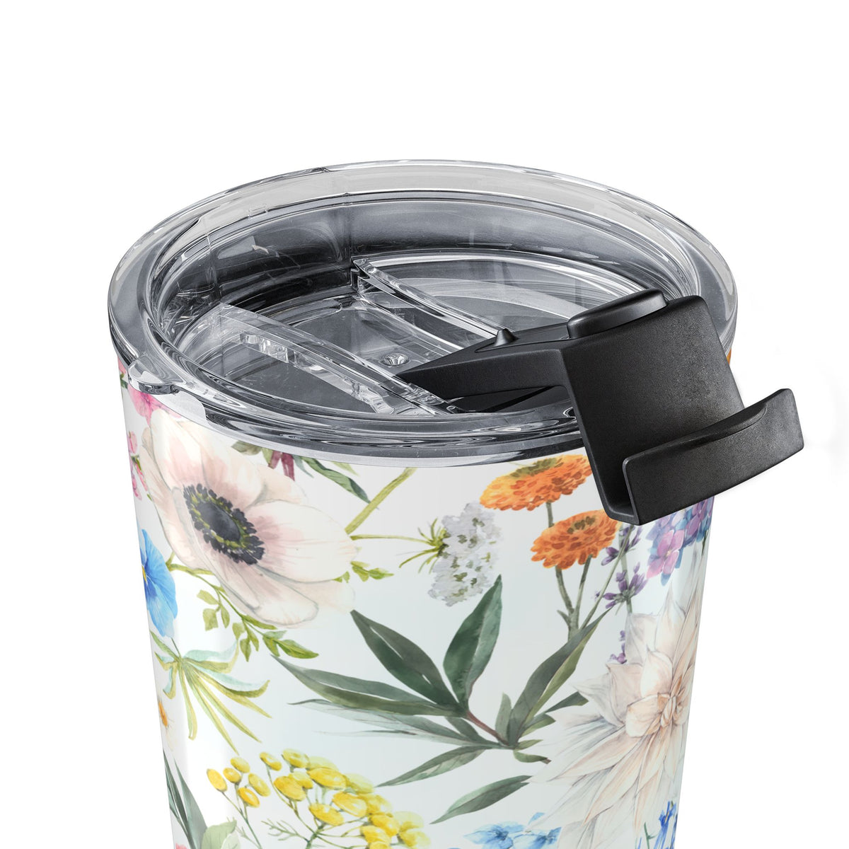 Pastel wildflower watercolor 20oz insulated stainless steel tumbler - view 6