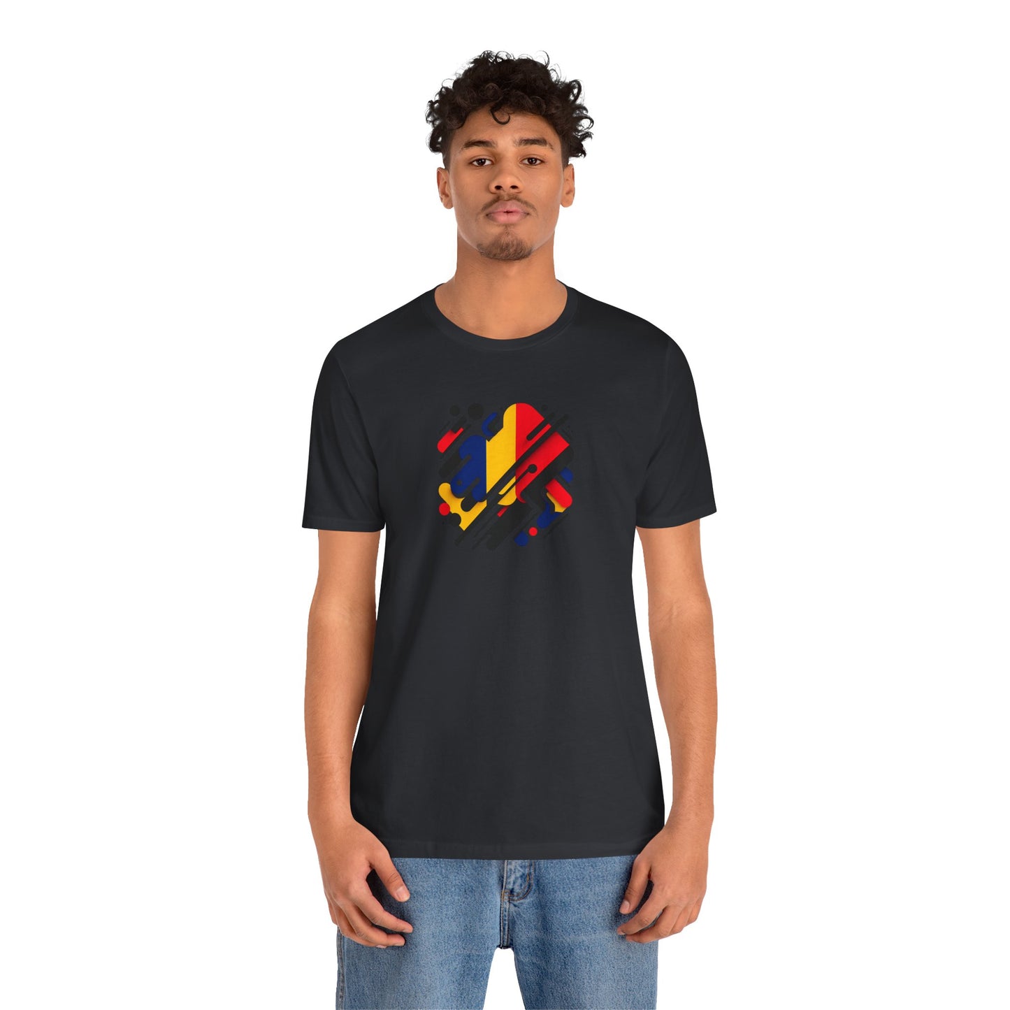 Artistic Heart Unisex Jersey Tee - Vibrant Graphic Tee, Casual Wear, Gift for Art Lovers, Birthday Surprise, Everyday Comfort - TRV