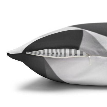 Abstract Black White Wave Pillowcase | Square Pillow