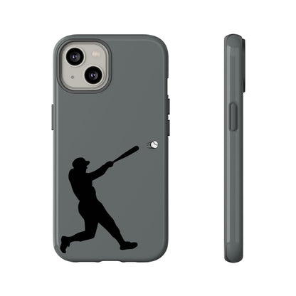 Printify baseball batter phone case, tough protective smartphone cover featuring a baseball player design for fans.
