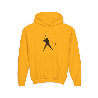 Baseball Themed Youth Hoodie, Sports Sweatshirt, Kids Gift, Youth Apparel, Baseball Fan Gear, Athletic Hoodie