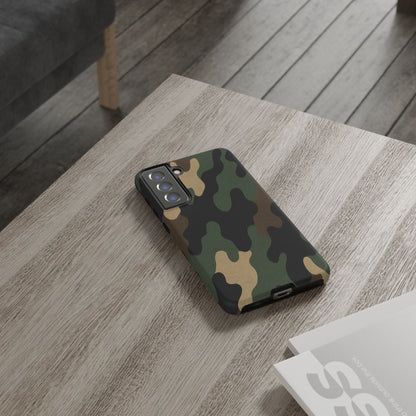 Camouflage Phone Case, Tough Phone Cover, Military Style Accessory, Protective Case for Men, Gifts for Soldiers - TRV