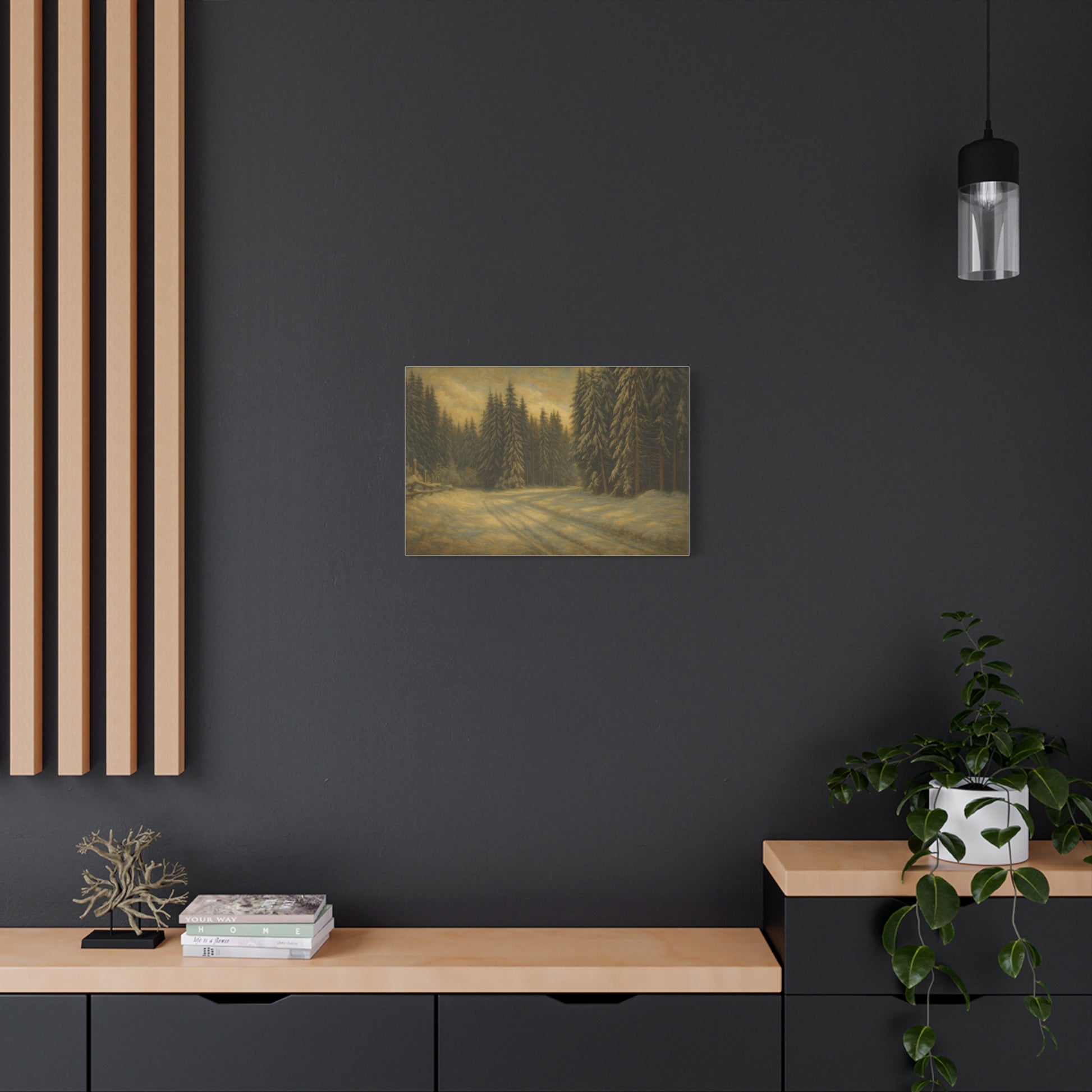 Scenic Forest Canvas Art, Nature Decor for Home, Cozy Wall Art, Perfect Gift for Nature Lovers, Rustic Cabin Decor, Winter Landscape Print - TRV