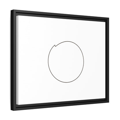 Framed matte canvas wall art featuring a minimal circular line design, by Printify, with a sleek modern aesthetic.