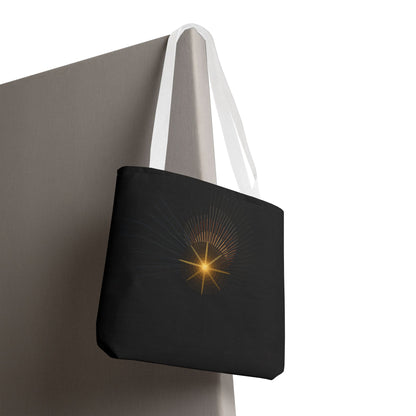 Radiant Starburst Tote Bag | Golden Light Celestial Design - TRV