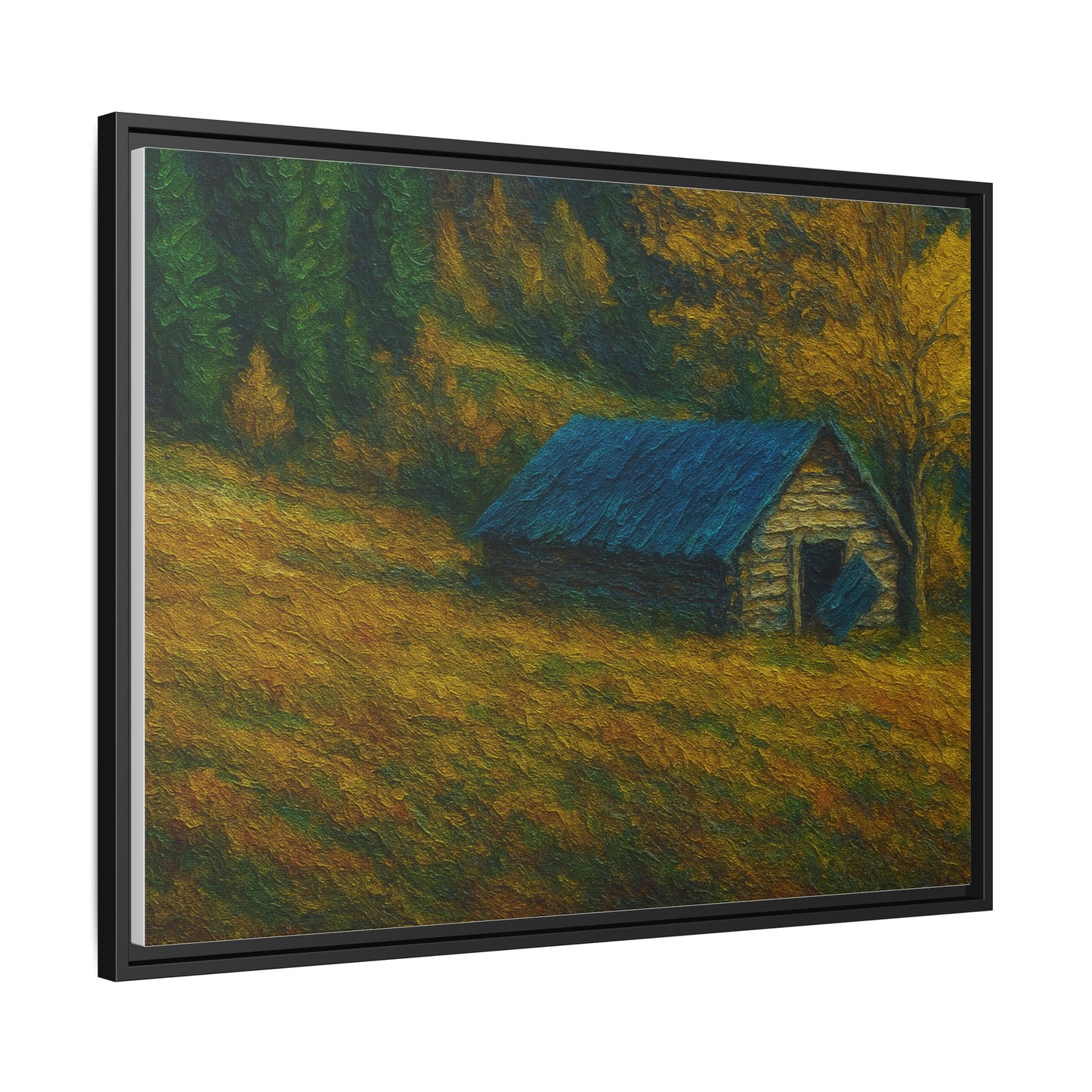 Framed Matte Canvas Print, Rustic Artwork, Farmhouse Decor, Nature Wall Art, Gift for Home, Autumn Decor, Landscape Painting