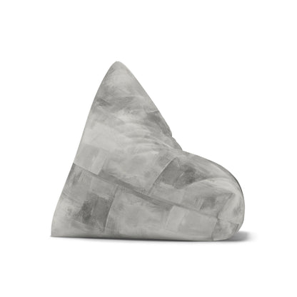 Gray Watercolor Marble Bean Bag Chair Cover | Abstract Tie-Dye