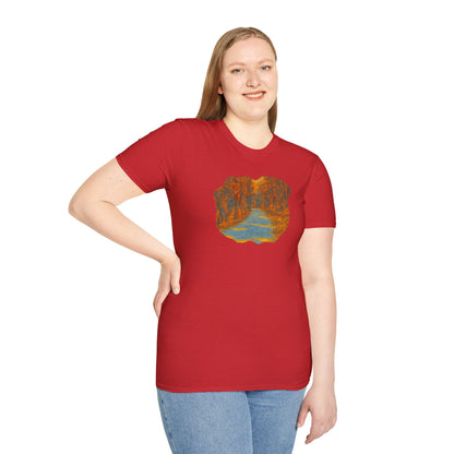 Autumn Pathway Unisex Softstyle T-Shirt, Cozy Fall Shirt, Nature Lover Tee, Scenic Route Top, Gift for Hikers, Casual Wear, Outdoor [...]