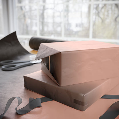 Neutral Ombre Gradient Wrapping Paper Roll — Minimal Beige to Brown Gift Wrap for Weddings, Birthdays & Everyday