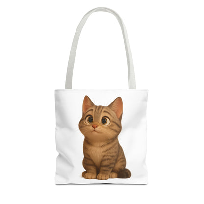 Cute Cat Tote Bag - Perfect for Animal Lovers, Eco-Friendly Carryall, Beach Bag, Shopping Tote, Gift for Cat Owners - TRV