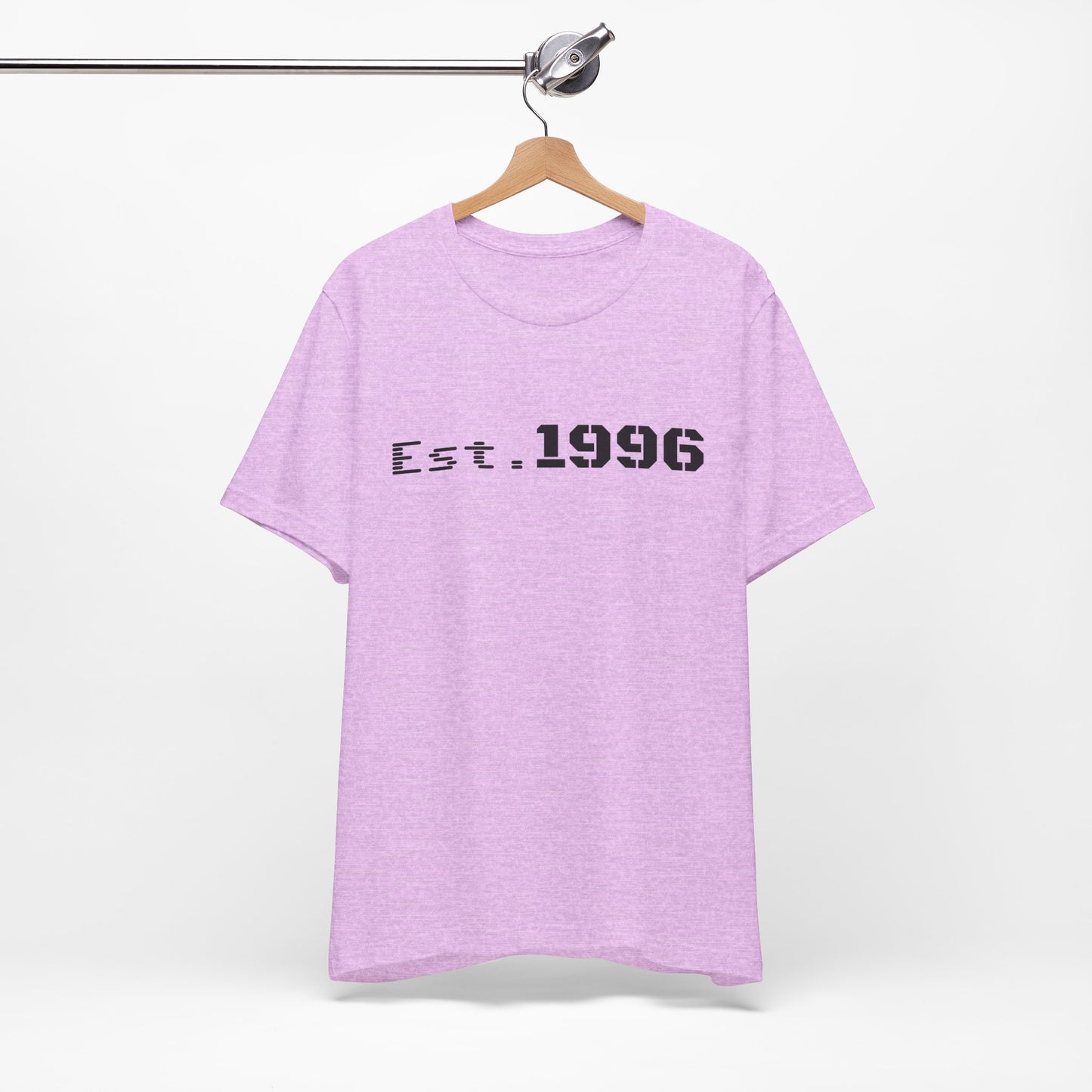 Vintage Est. 1996 birthday T-shirt by Printify featuring retro design and classic fit, perfect for celebrating a birth year.
