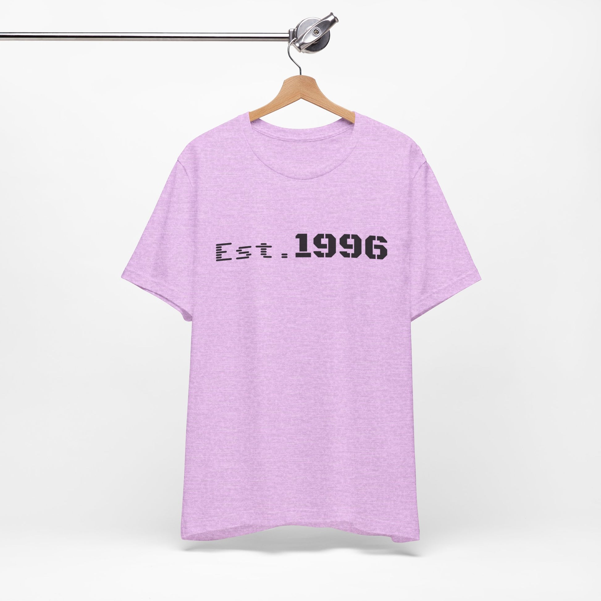 Vintage Est. 1996 birthday T-shirt by Printify featuring retro design and classic fit, perfect for celebrating a birth year.