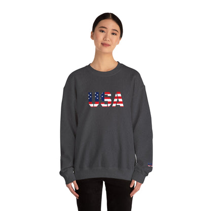 USA Flag Unisex Crewneck Sweatshirt, Cozy Apparel, Casual Wear, Independence Day Gift, Americana Style