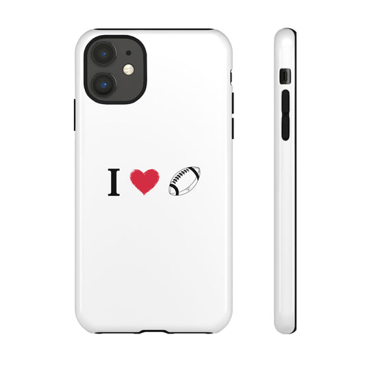 Football Love Phone Case - Tough Cases, Unique Sports Lover Gift, Personalized Cellphone Cover, Birthday Present, Sports Equipment - TRV