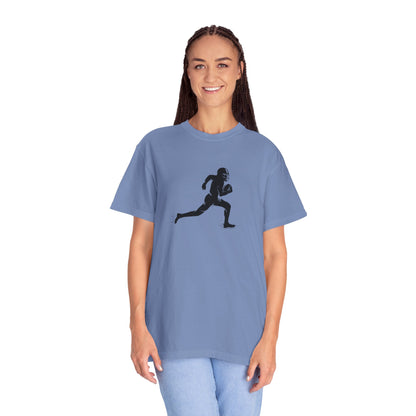Football Player Graphic Unisex T-Shirt, Casual Sports Tee, Gift for Athletes, Workout Shirt, Everyday Wear, Unique Running Apparel