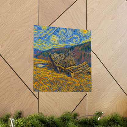 Matte Vertical Posters of Starry Night - Art Print for Home Decor, Wall Art, Gift for Art Lovers, Bacground for Celebrations - TRV