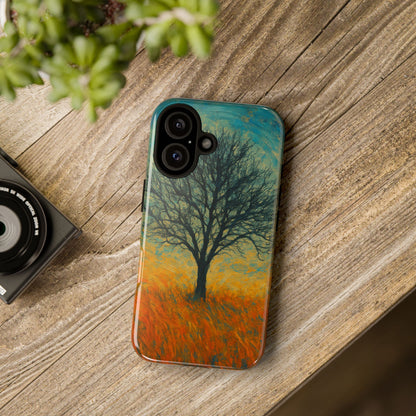 Artistic Phone Case with Tree Design, Nature Lover Gift, Unique Phone Cover, Holiday Present, Eco-friendly Tech Accessories - TRV